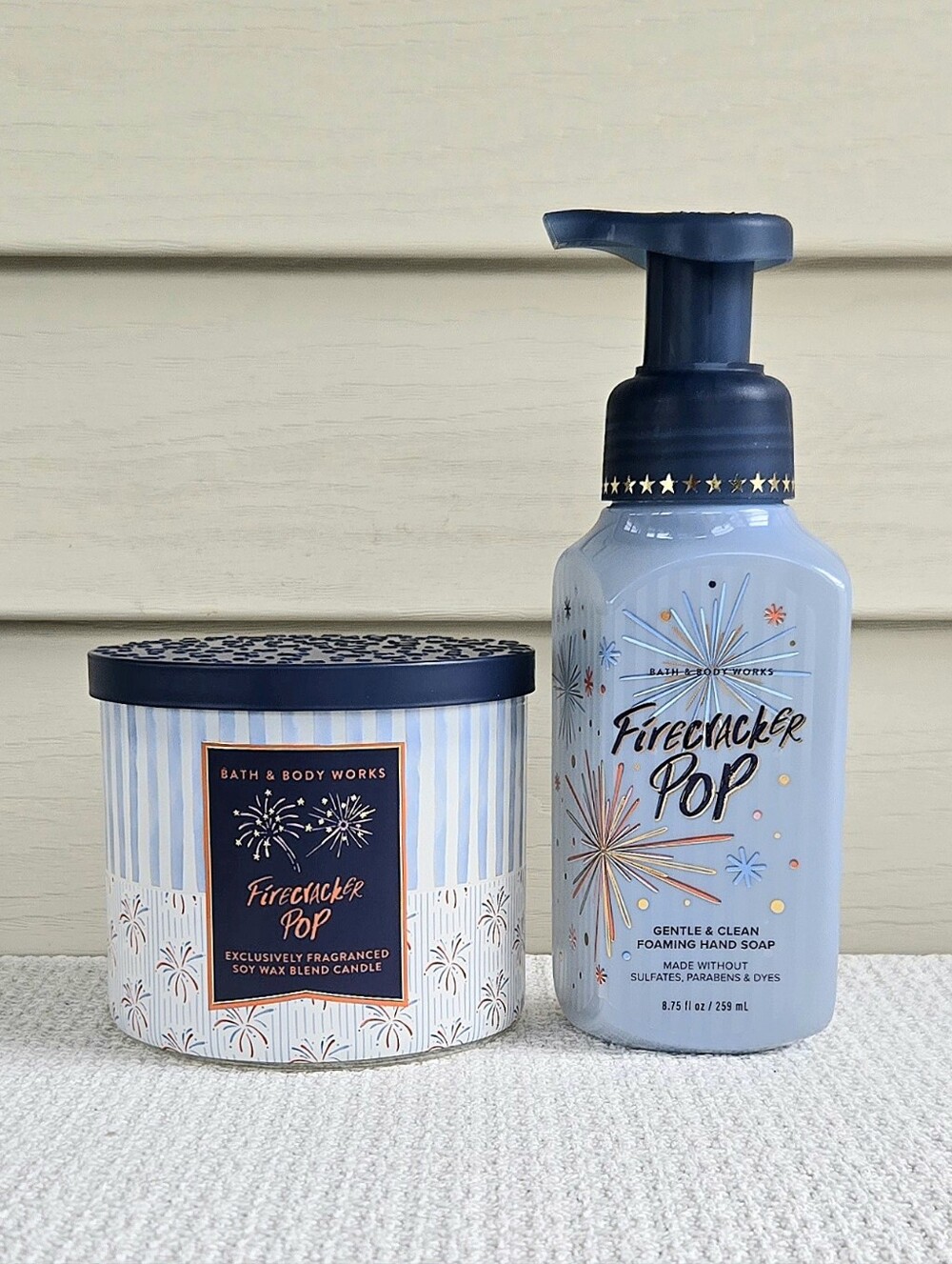 Bath & Body Works Firecracker Pop Candle & Hand Soap Set